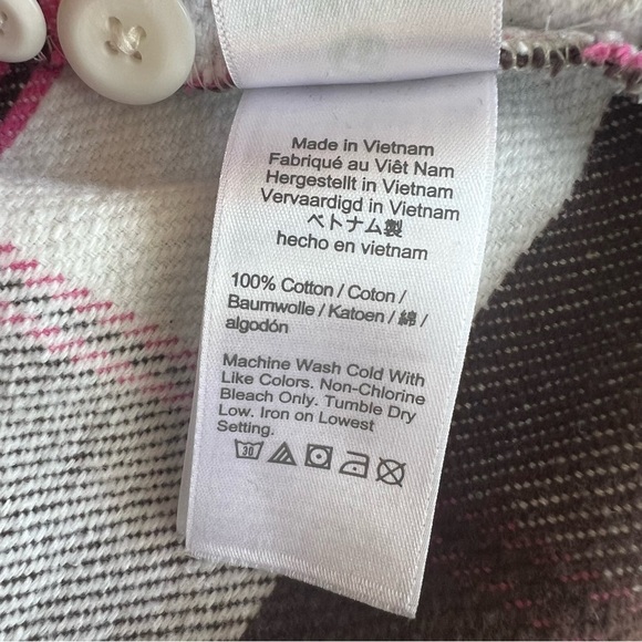 J. Crew Relaxed Flannel Shirt Jacket Shacket in Buffalo Check Brown Pink - Picture 7 of 8